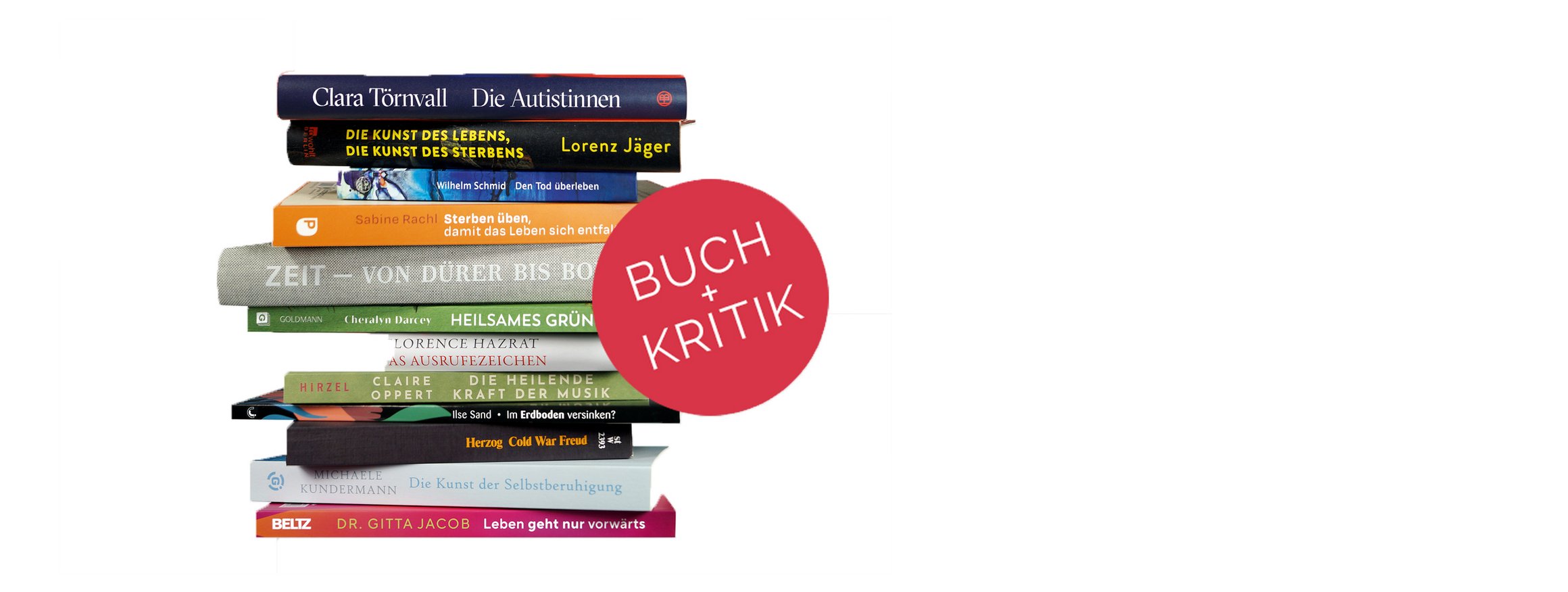 Ein Bücherstapel mit den Büchern, die in Ausgabe 8/2024 vorgestellt werden