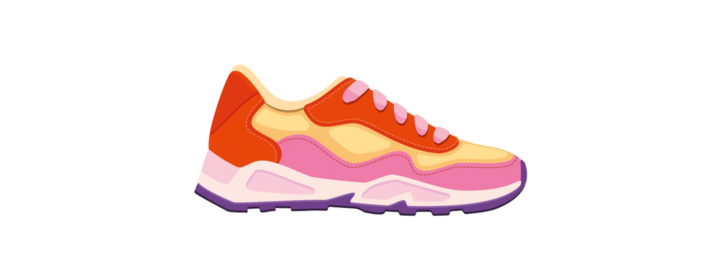 Die Illustration zeigt einen stylischen Sneaker 