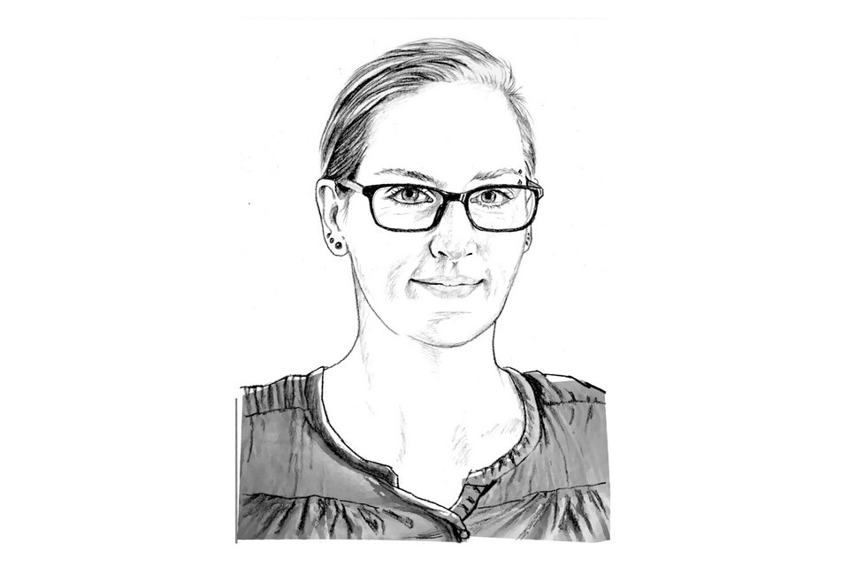 Die Illustration zeigt die freiberufliche Journalistin und Psychologin, Jana Hauschild, die stört, dass Kinder Versuchsobjekte sind